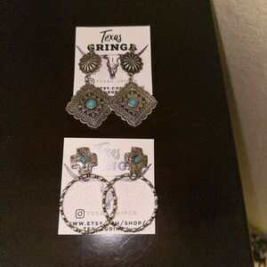 Faux turquoise earrings